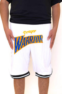 Prayer Warrior White Shorts