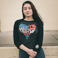 Load image into Gallery viewer, Love is how we do it (3/4 Raglan Tee)