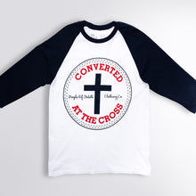 Load image into Gallery viewer, Converted at the Cross (3/4 Raglan Tee)